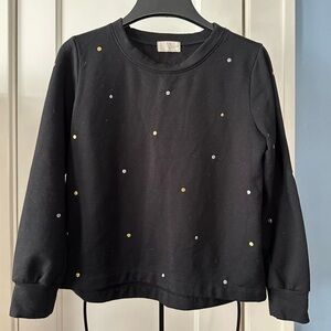 Anthropologie t.la Embroidered Dot Sweatshirt